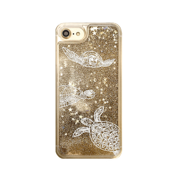 Sea Turtles Liquid Glitter iPhone Case