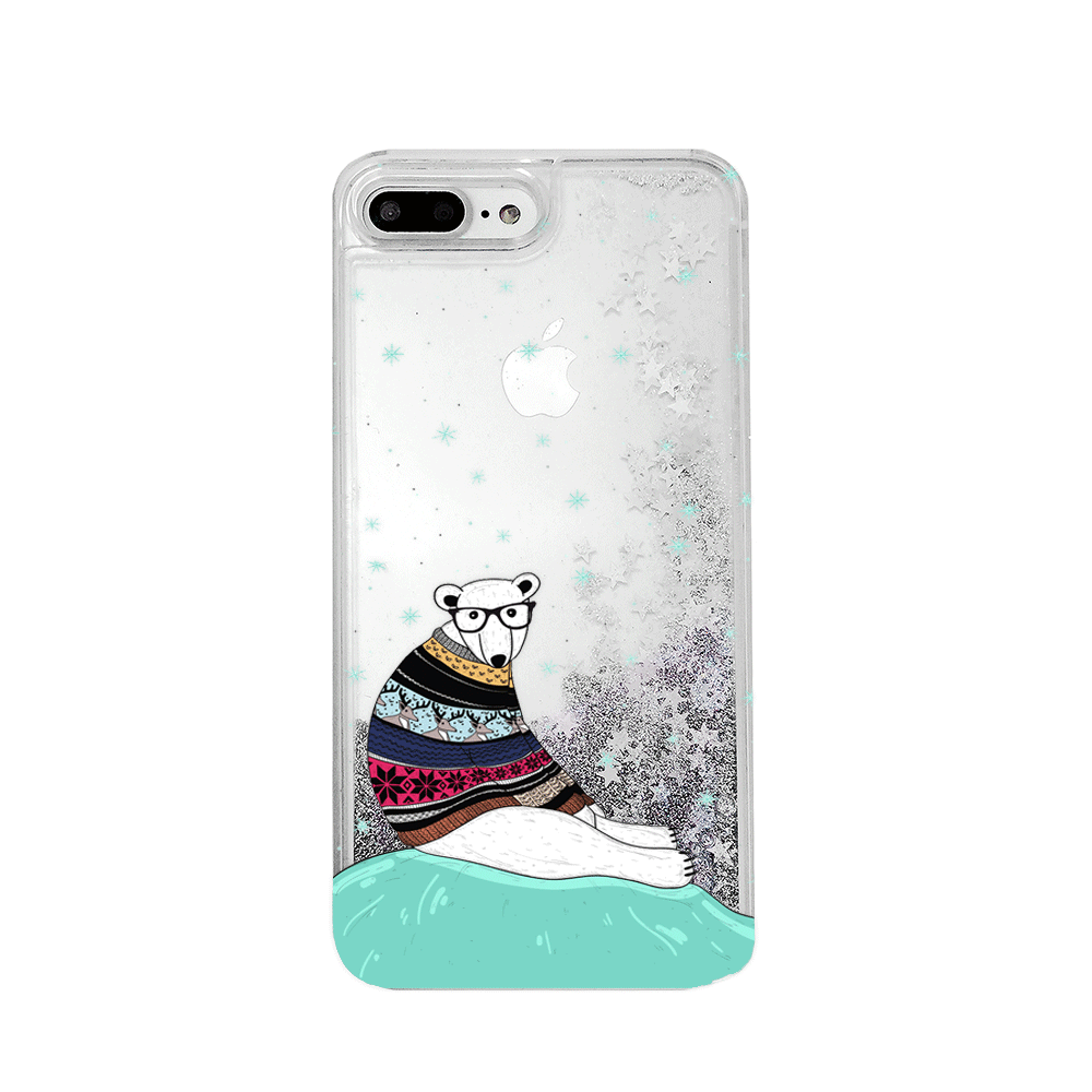 Polar Bear Glitter iPhone Case