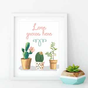 Love Grows Here - Art Print