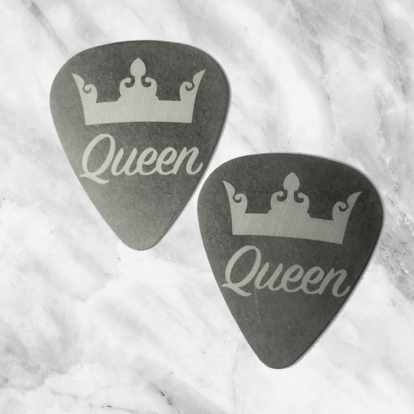 King and King - Couples Steel Guitar Pick - Set of Two
