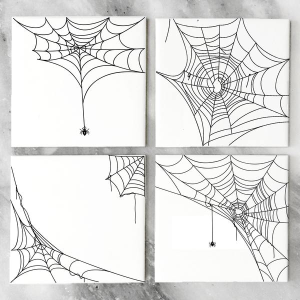 Spiderweb Halloween Coaster Set